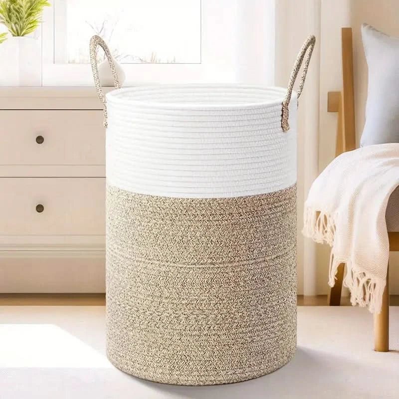 Elegant 60L Cotton Storage Basket | Versatile Organization Solution