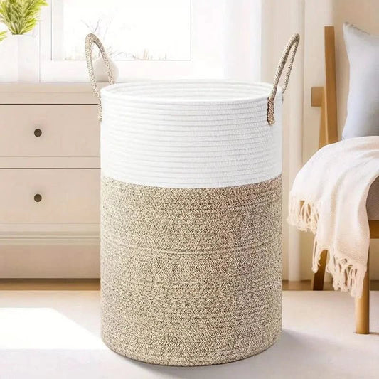 Elegant 60L Cotton Storage Basket | Versatile Organization Solution