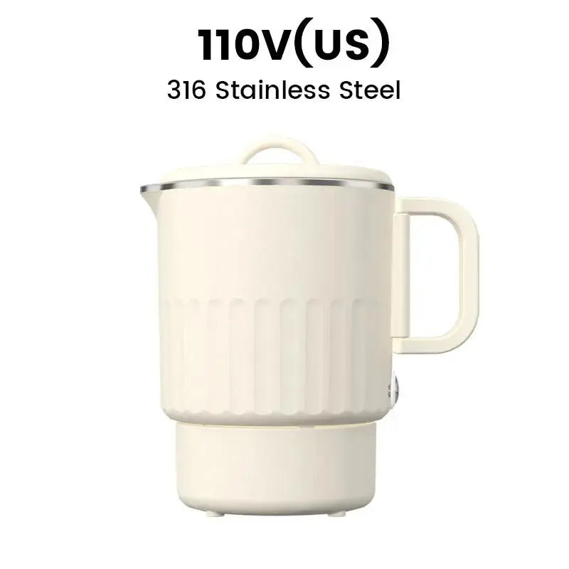 Travel-Friendly Electric Kettle with Collapsible Design