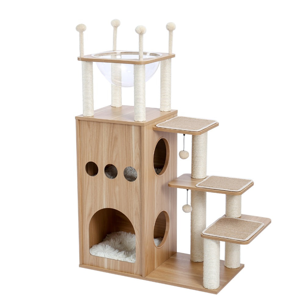 Wooden Cat Condo Tower for Pets - Tree House Design