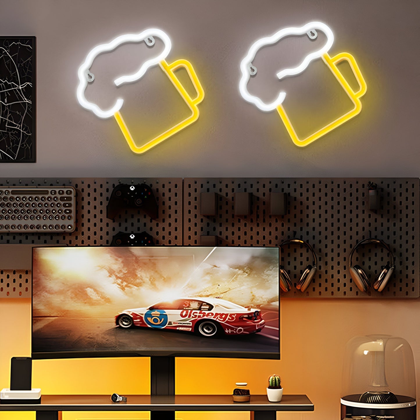 Colorful LED Neon Light for Fast Food – Wall Decor with USB Connection