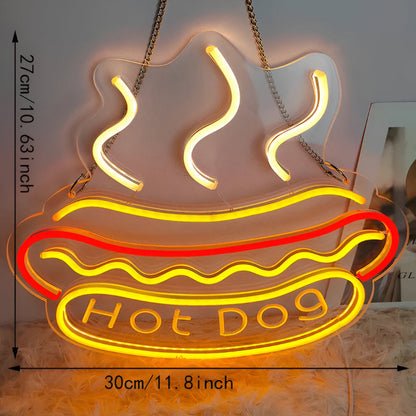 Colorful LED Neon Light for Fast Food – Wall Decor with USB Connection