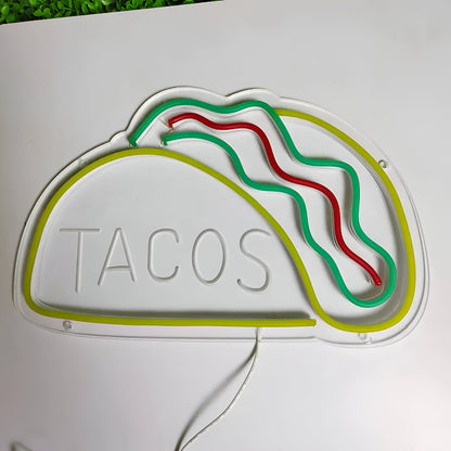Colorful LED Neon Light for Fast Food – Wall Decor with USB Connection