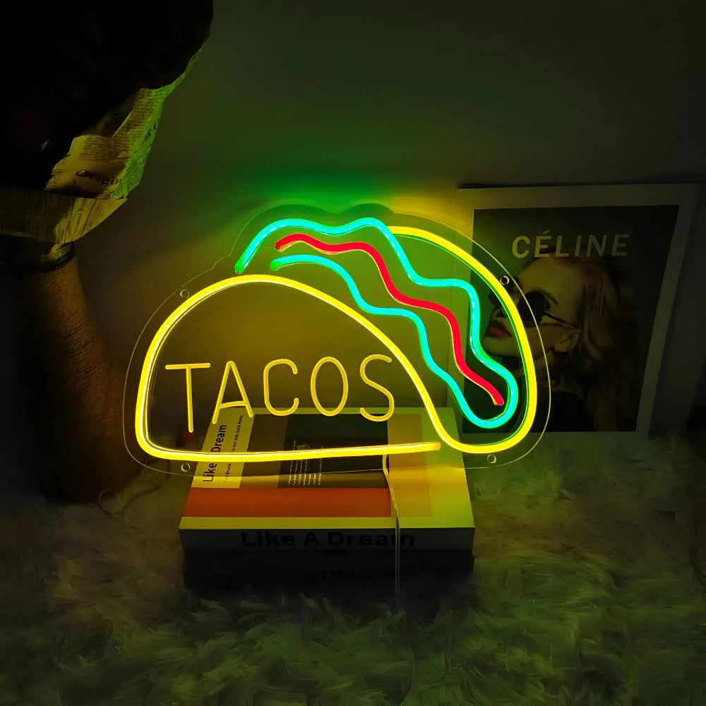 Colorful LED Neon Light for Fast Food – Wall Decor with USB Connection