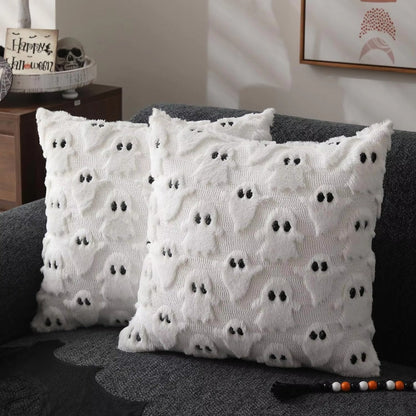 Cozy Pumpkin-Themed Cushion Cover for Halloween Decor