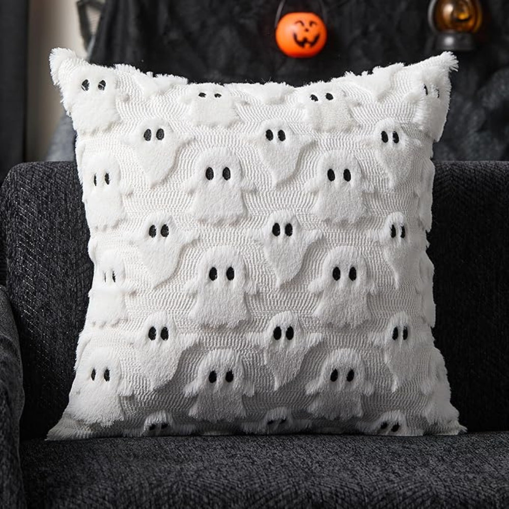 Cozy Pumpkin-Themed Cushion Cover for Halloween Decor