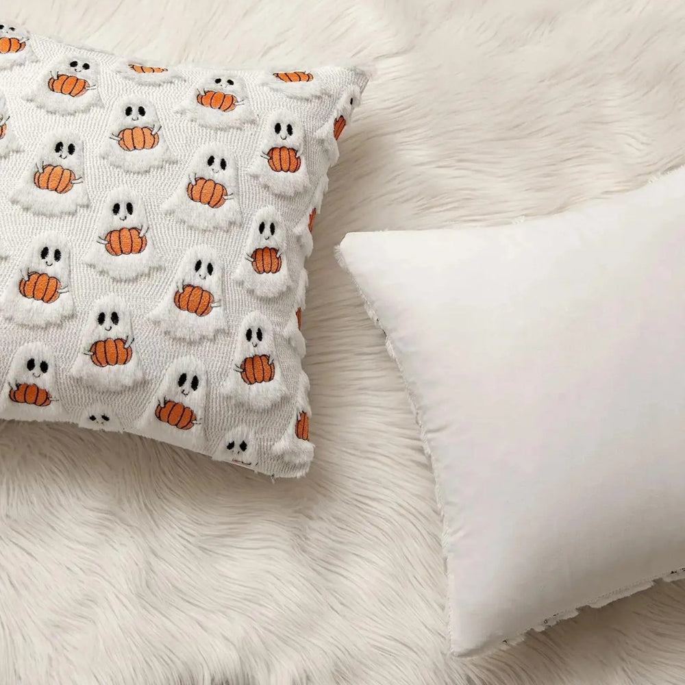 Cozy Pumpkin-Themed Cushion Cover for Halloween Decor