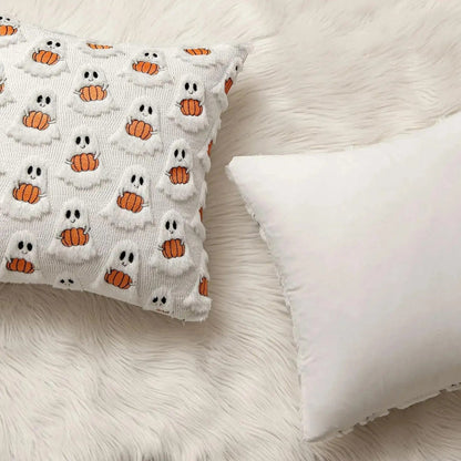 Cozy Pumpkin-Themed Cushion Cover for Halloween Decor