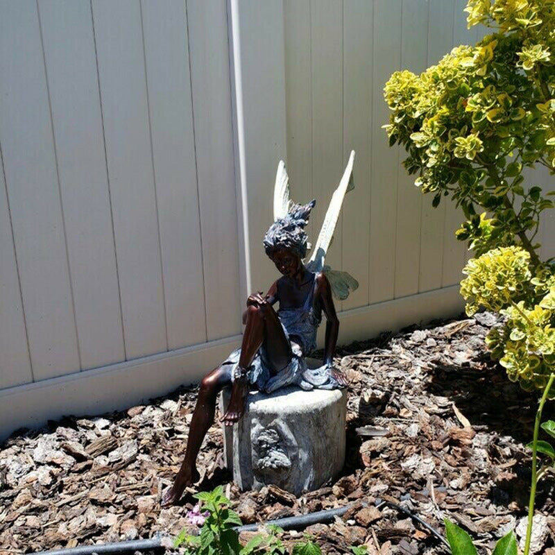 Enchanting Fairy Garden Sculpture | Durable Outdoor Decor
