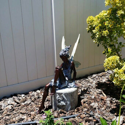 Enchanting Fairy Garden Sculpture | Durable Outdoor Decor