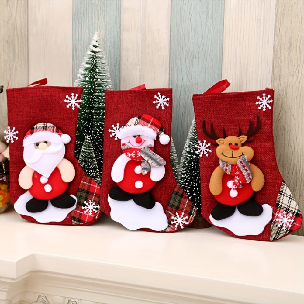 Christmas Party Socks in Red for Festive Decor