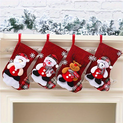 Christmas Party Socks in Red for Festive Decor
