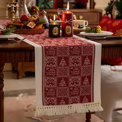 Charming Holiday Elk Table Runner for Festive Dining