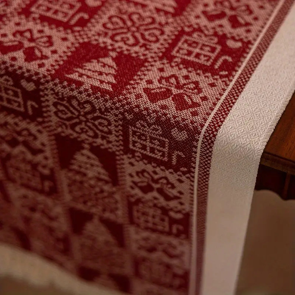 Charming Holiday Elk Table Runner for Festive Dining