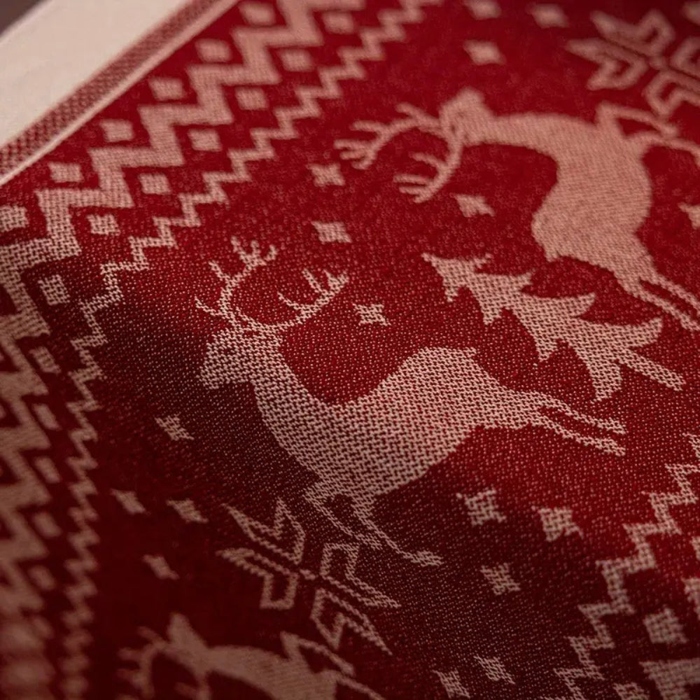 Charming Holiday Elk Table Runner for Festive Dining