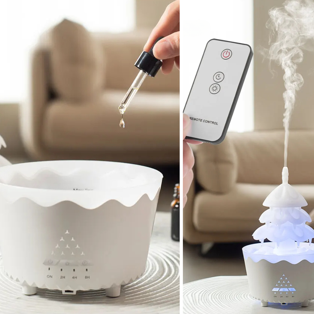 Christmas Diffuser with Ultrasonic Technology, LED Light, and USB