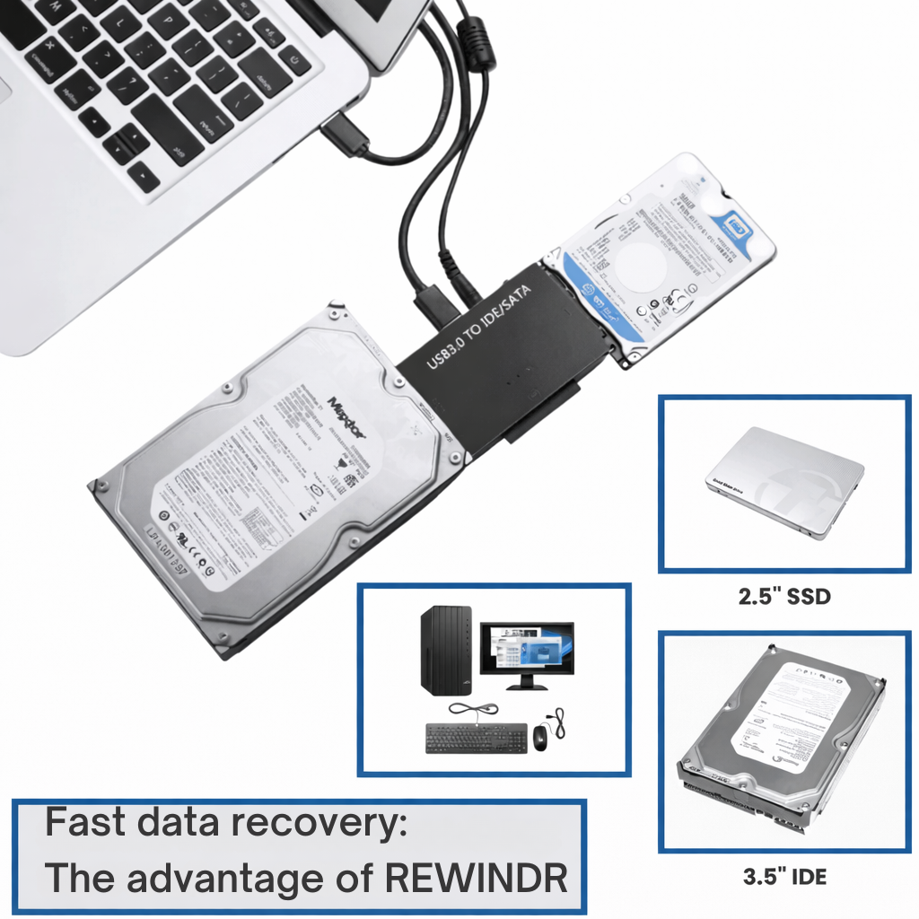 Universal Hard Drive Adapter | Fast USB Access for SATA & IDE