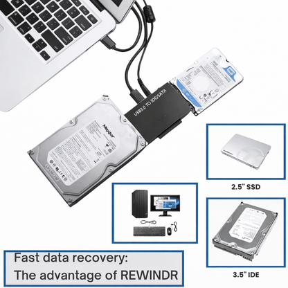 Universal Hard Drive Adapter | Fast USB Access for SATA & IDE