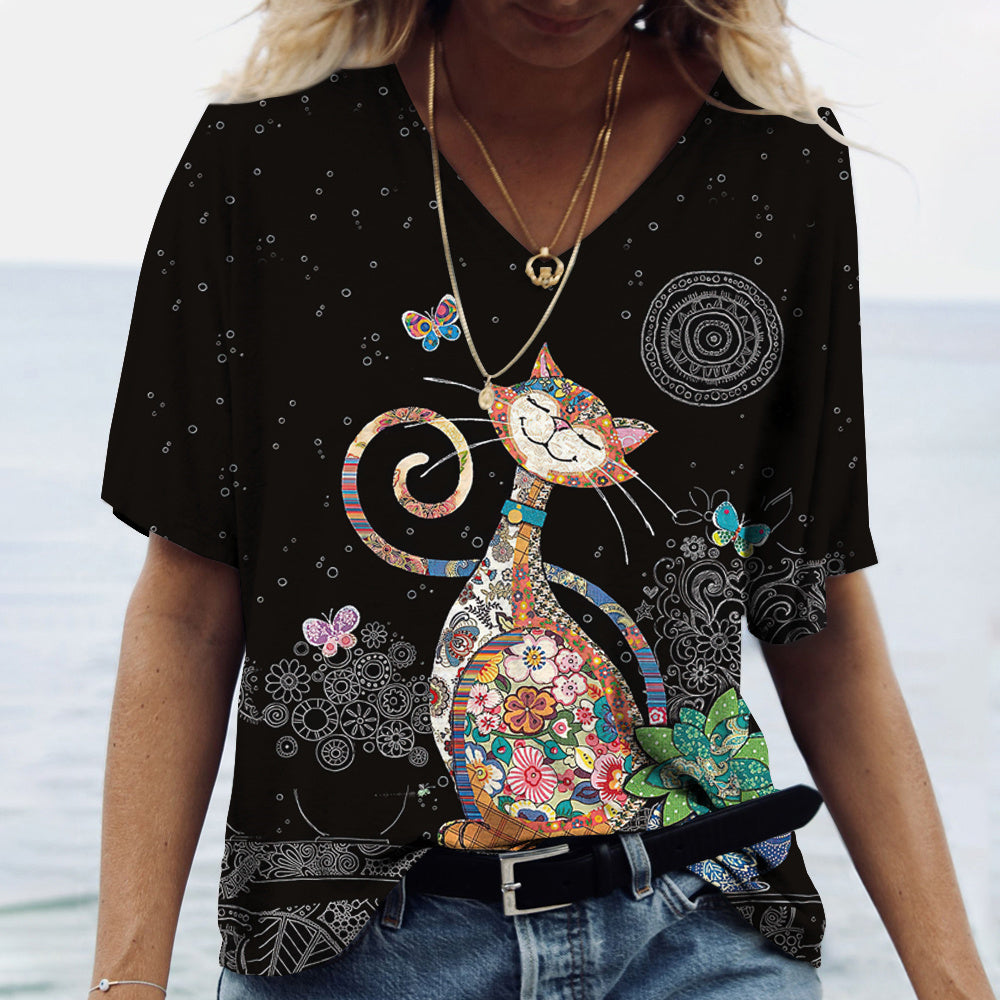 PurrfectFit - Cat Print T-Shirt for Cat Lovers
