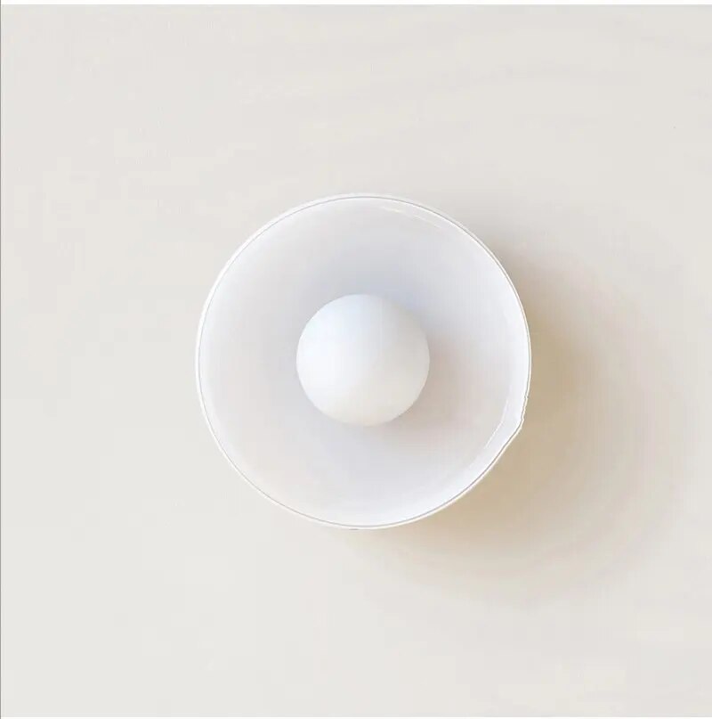 Soft LED Light Glass Ceiling Fixture in Scandinavian Style