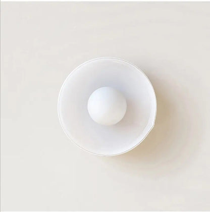 Soft LED Light Glass Ceiling Fixture in Scandinavian Style