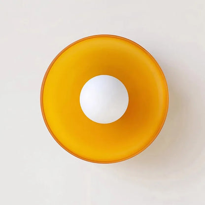 Soft LED Light Glass Ceiling Fixture in Scandinavian Style