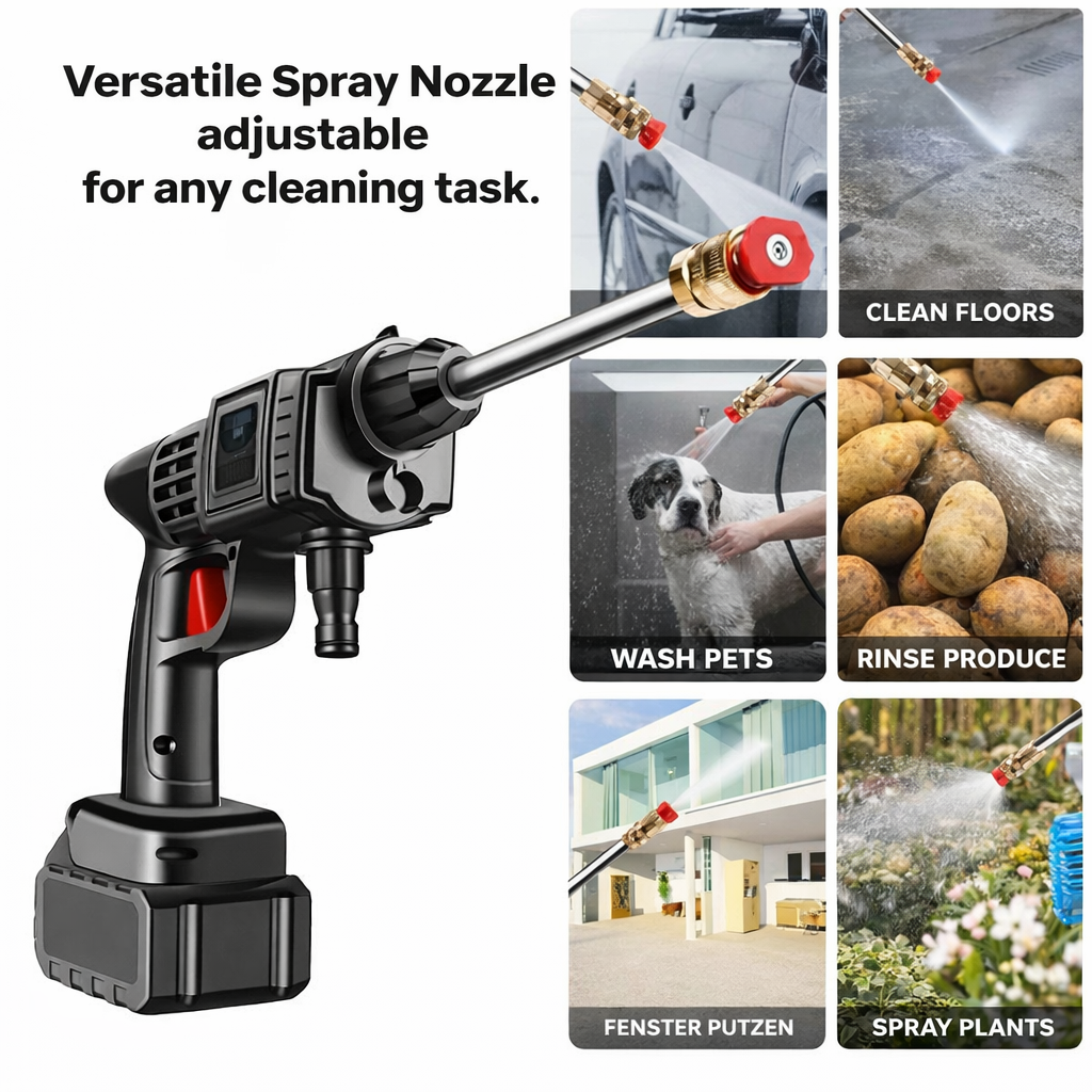 Portable All-Purpose Pressure Washer with Adjustable Spray
