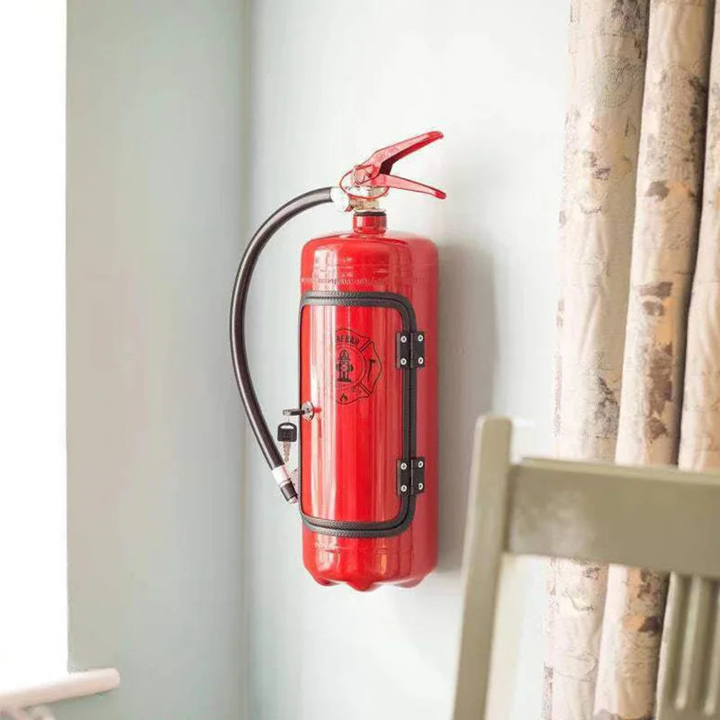 Fire Extinguisher-Style Bottle Holder | Unique Beverage Organizer