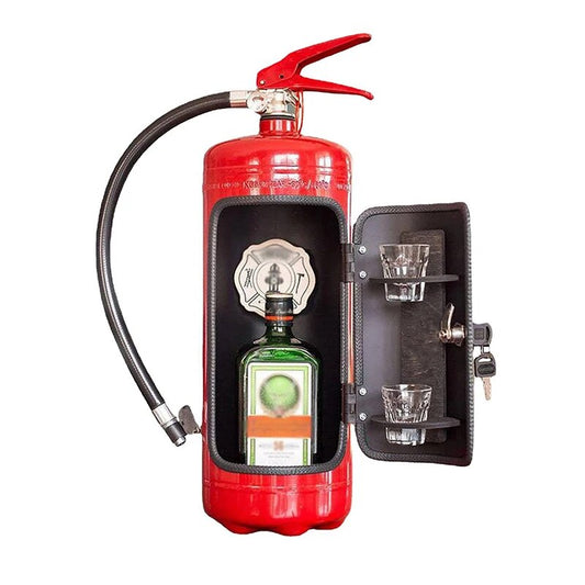 Fire Extinguisher-Style Bottle Holder | Unique Beverage Organizer