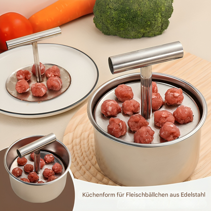 Stainless Steel Meatball Maker | Effortless Portioning in Seconds | Easy Grip & Dishwasher Safe | Perfect for Meat, Veggies & Rice