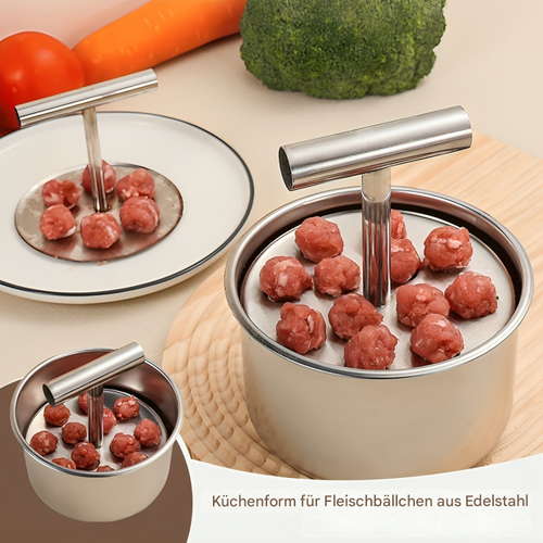 Stainless Steel Meatball Maker | Effortless Portioning in Seconds | Easy Grip & Dishwasher Safe | Perfect for Meat, Veggies & Rice