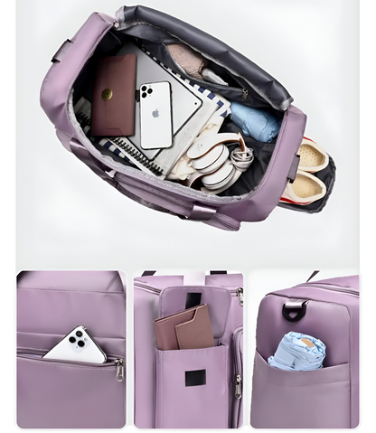 Waterproof Travel Bag with Shoe Pocket – Lightweight Weekend Luggage