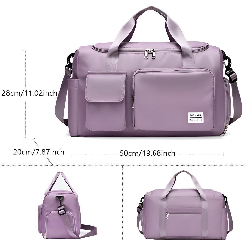 Waterproof Travel Bag with Shoe Pocket – Lightweight Weekend Luggage