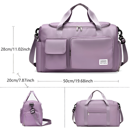 Waterproof Travel Bag with Shoe Pocket – Lightweight Weekend Luggage