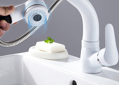 Adjustable Bathroom Faucet with Pull-Out Spray – Elegant Design
