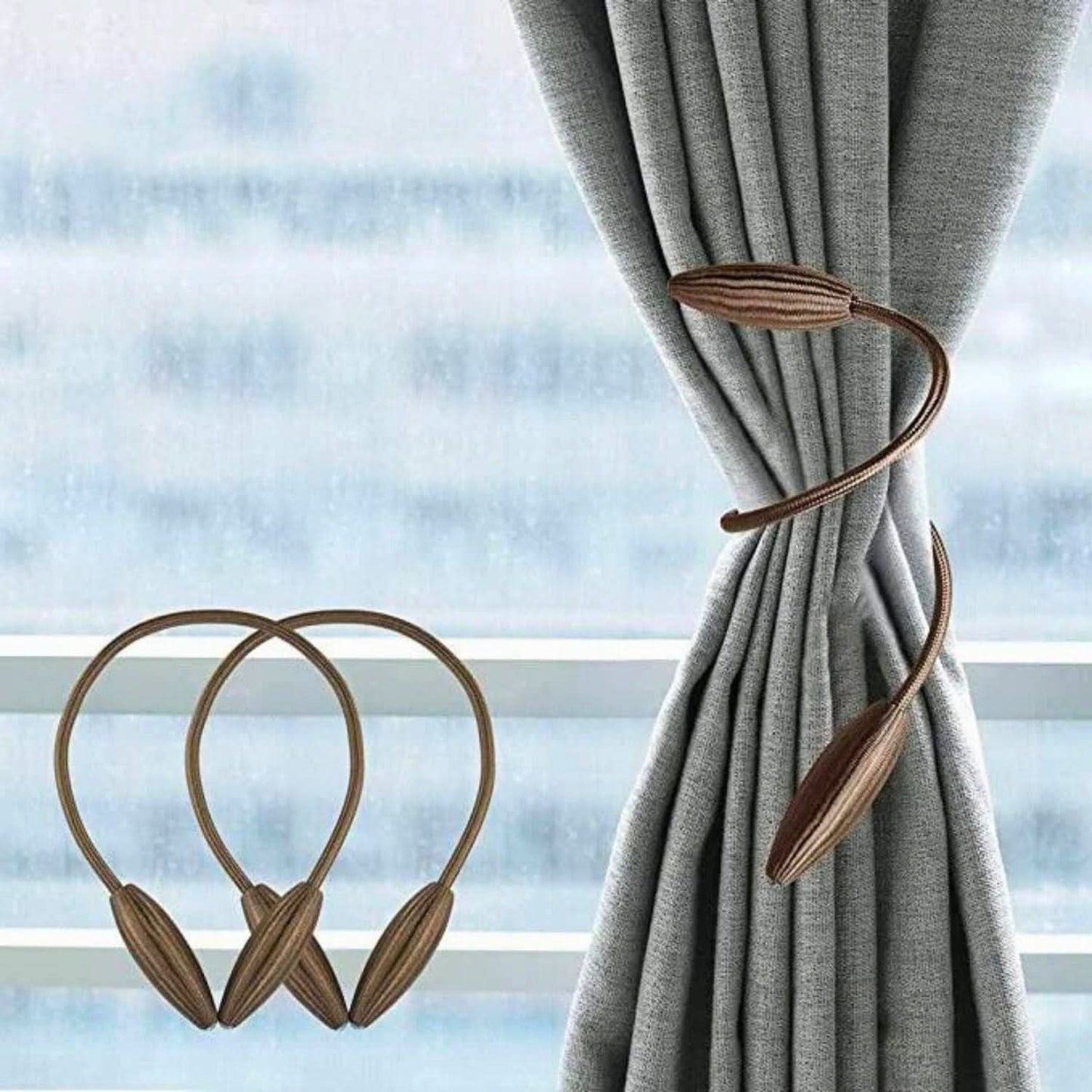 Adjustable Curtain Holders | No Tools Required | Gentle on Fabrics