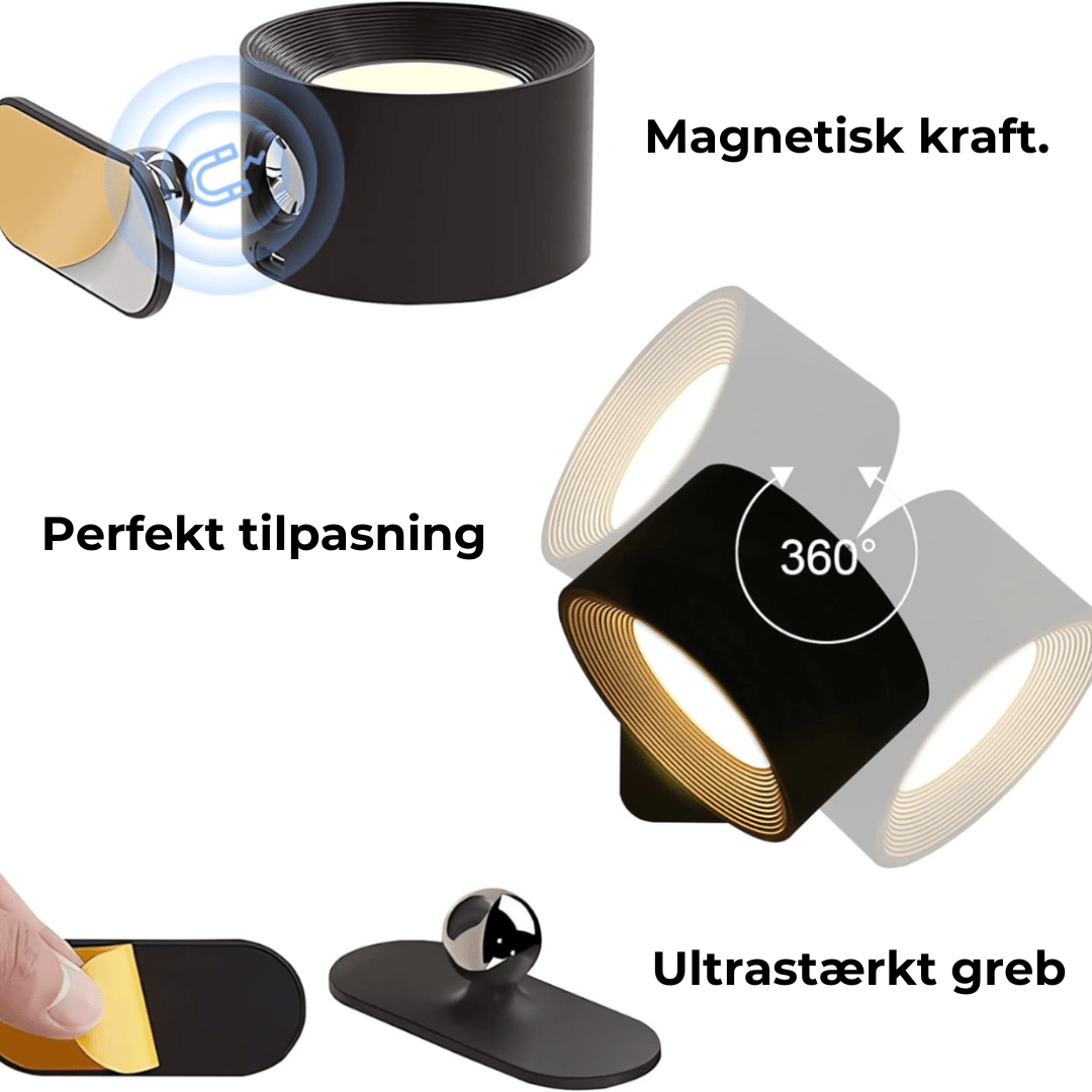 Touch Wireless Wall Light with 360-Degree Rotation