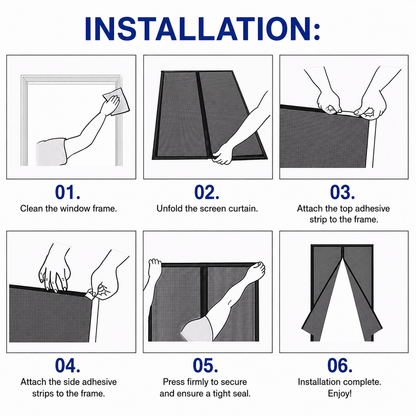 Insect Shield Magnetic Door Screen | Self-Closing & Easy Install