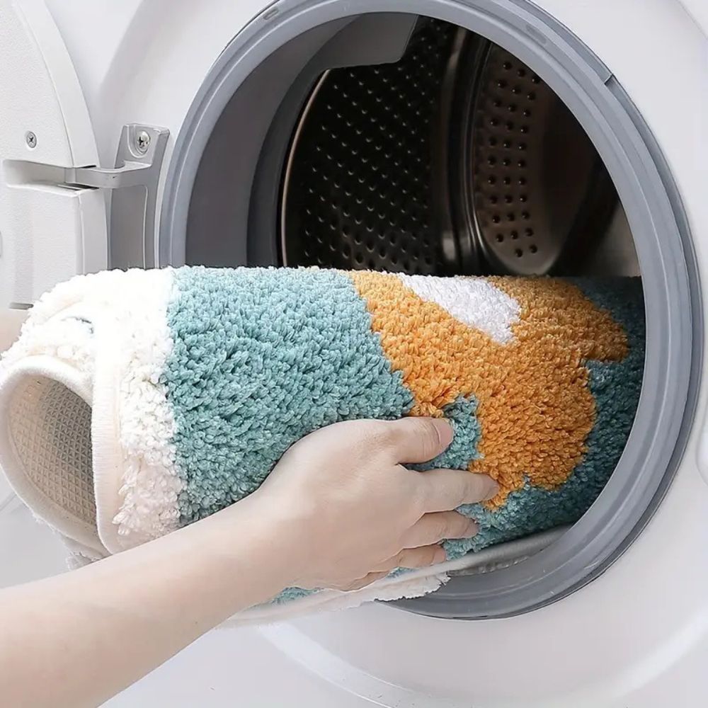 Vibrant Floral Absorbent Bath Rug for Stylish Comfort