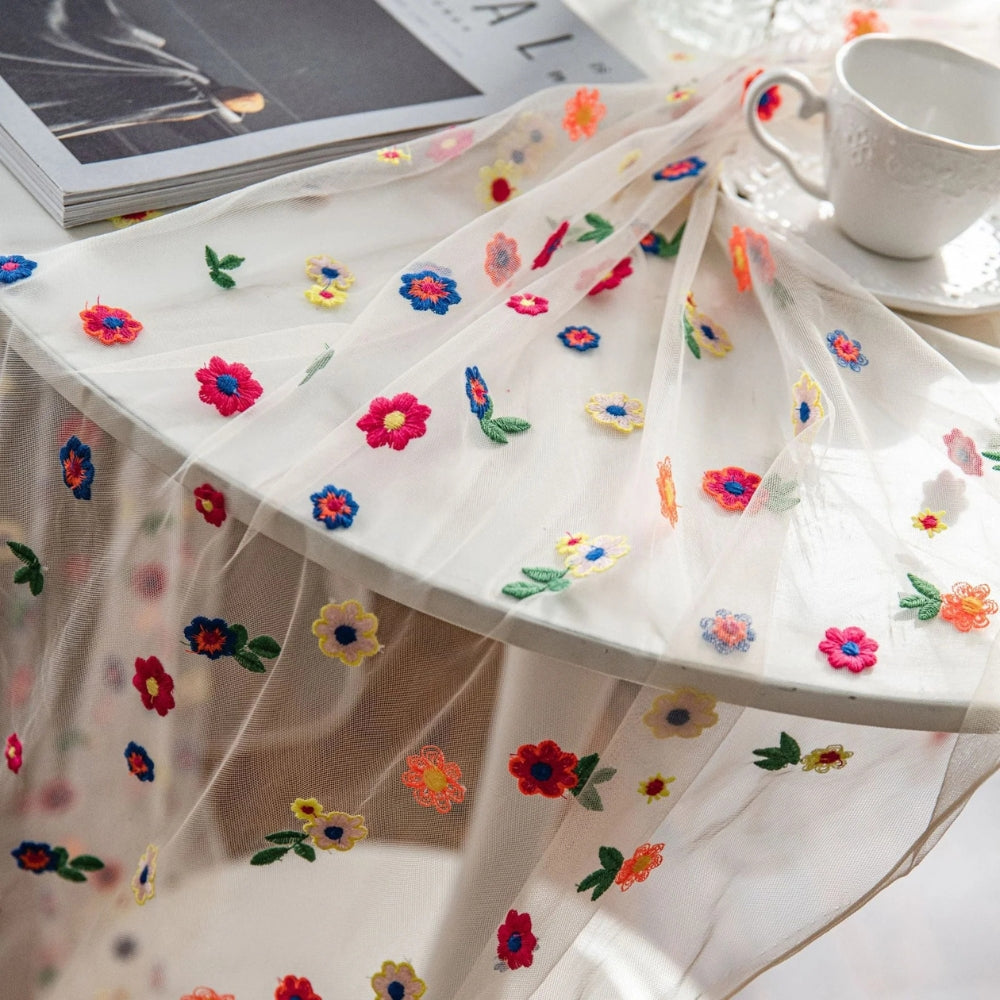 Charming Floral Lace Table Cover for Elegant Dining