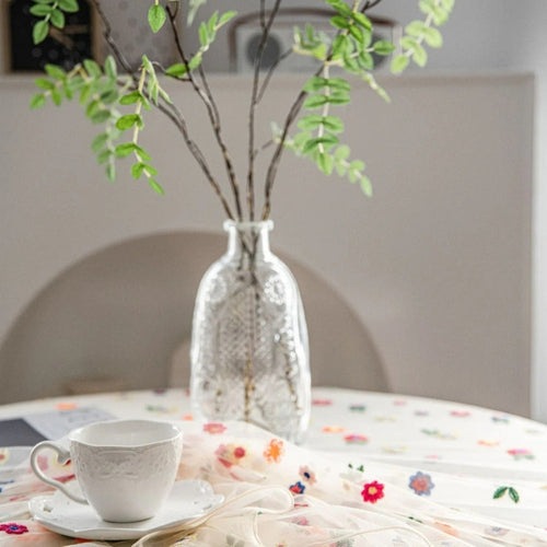 Charming Floral Lace Table Cover for Elegant Dining