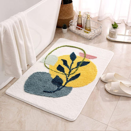 Charming Botanical Non-Slip Bath Mat for Safety and Style