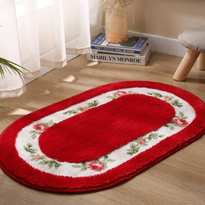 Elegant Floral Soft Bath Rug for Every Home