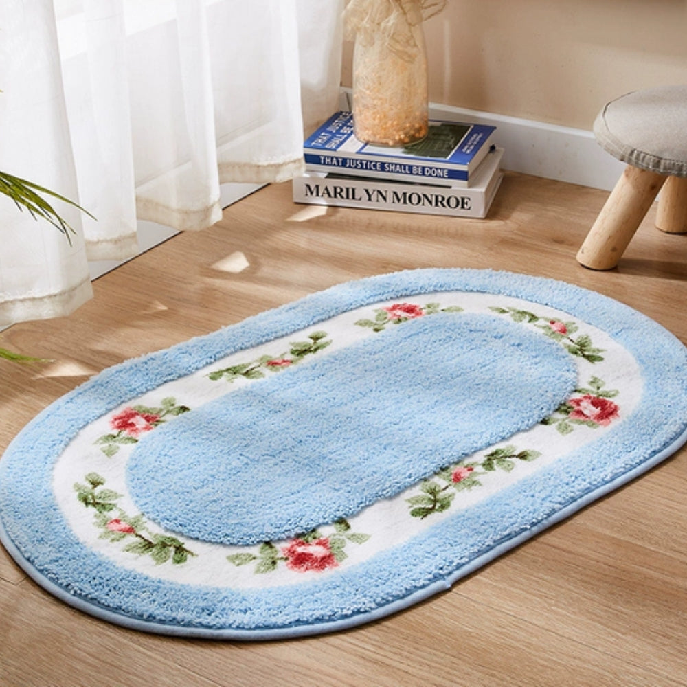 Elegant Floral Soft Bath Rug for Every Home