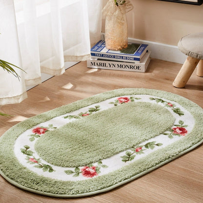 Elegant Floral Soft Bath Rug for Every Home