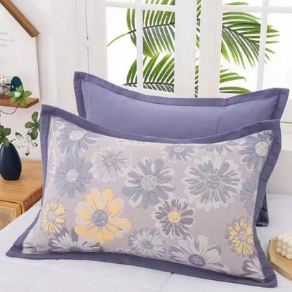 Charming Floral Design Cotton Pillowcases | Set of 2