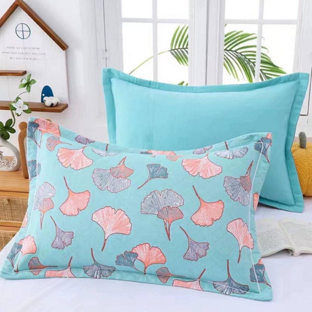 Charming Floral Design Cotton Pillowcases | Set of 2