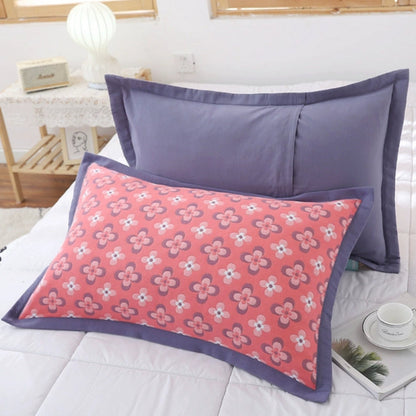 Charming Floral Design Cotton Pillowcases | Set of 2