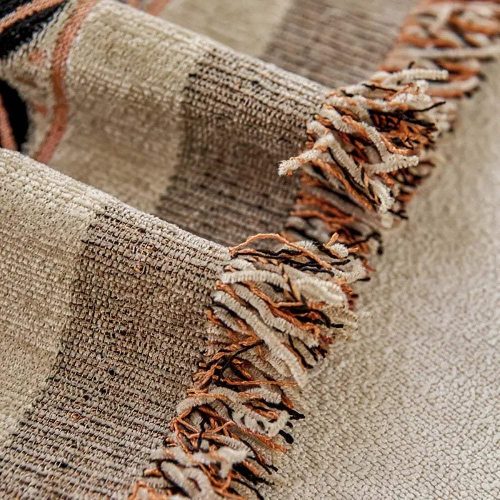 Chic Bohemian Couch Protector with Tassel Accents