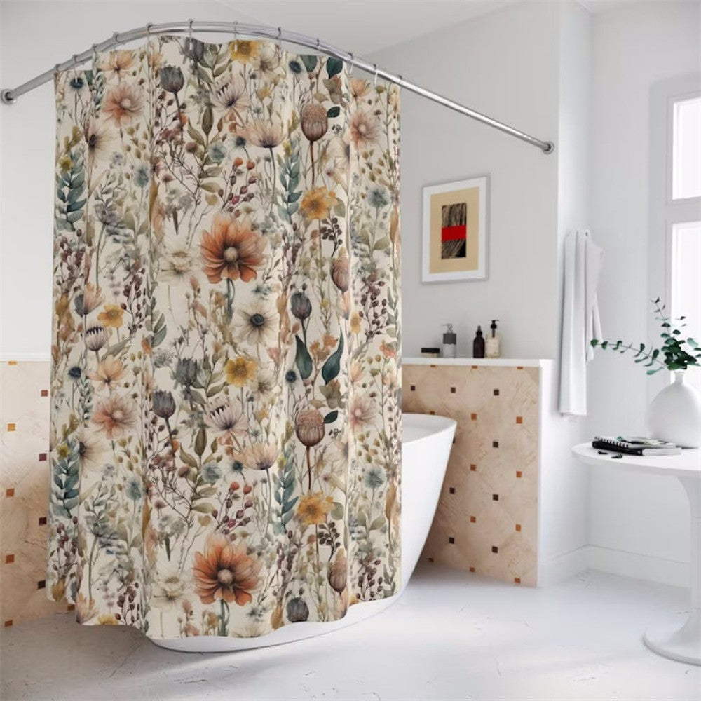 Elegant Flora Shower Curtain for a Chic Bathroom Makeover
